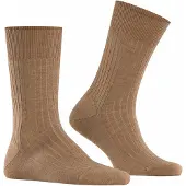 Falke Bristol Pure Herren Socken, 41-42, Braun, Uni, Schurwolle