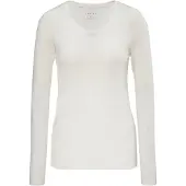 Falke Langarmshirt "Daily ClimaWool", Kinder, Gr. XXL, weiß (off, weiß (2040)), Shirts Langarmshirt
