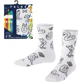 Falke Animal Number Paint Set Kinder Socken, 35-38, Weiß, Motiv, Baumwolle