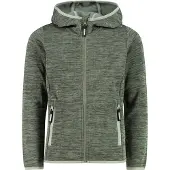 CMP - Girl's Jacquard Knitted Jacket Fix Hood - Fleecejacke Gr 152 oliv