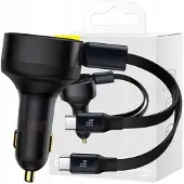 Baseus Enjoyment Autoladegerät mit USB-C-Kabeln, 33 W (Schwarz)