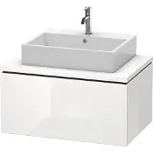 Duravit L-Cube Waschtischunterbau für Konsole, wandhängend, 1 Auszug, 820x400x547mm, LC581202222, Farbe: Weiß Hochglanz Dekor