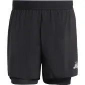 Adidas Laufshorts PERFORMANCE "ADI365 RUNNING ESSENTIALS 2IN1", Herren, Gr. S, N-Gr, schwarz (schwarz, normal, gr.), Obermaterial: 100% Polyester, Hosen Laufshorts