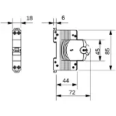 Gewiss Kompakter MCB Schutzschalter 1P+N C10 6KA - GW90226