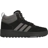 Adidas Winterboots SPORTSWEAR "HOOPS 4.0 MID J", Jungen, Gr. 35,5, schwarz (core schwarz, grau four, core schwarz), Synthetik, Schuhe Winterboots, für Kinder & Jugendliche