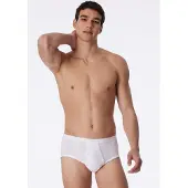 Schiesser Slip "Originals Classics", Herren, Gr. 4, weiß (100, weiß), Doppelripp, Obermaterial: 100% Baumwolle, körpernah, Unterhosen Slip, mit praktischem Eingriff