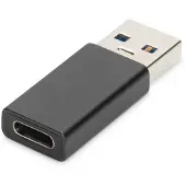 Digitus USB-C Adapter, USB A - USB-C, USB Type A, USB Type C, 0,04 m, Schwarz