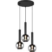 TRIO Hängelampe mit 3 Leuchten Clayton Schwarz