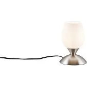 TRIO Tischleuchte Nickel Cup Ii weißes Glas