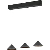TRIO 3-flammige Pendelleuchte Laguna schwarz