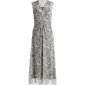 Cartoon Midikleid "Midikleid ohne Arm", Damen, Gr. 36, EURO, weiß (weiß, khaki), 95% Polyester PES. 5% Elasthan EL., Kleider Midikleid