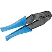 Fixpoint Crimpzange für isolierte Kabelschuhe - für isolierte Kabelschuhe, 0,5-1,5 mm2 (rot), 1,5-2,5 mm2 (blau), 4-6 mm2 (gelb)