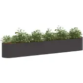 vidaXL Hochbeet im Garten Schwarz 280 x 40 x 40 cm
