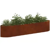 vidaXL Hochbeet im Garten Wetterfeststahl 220 x 40 x 40 cm Stahl