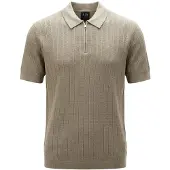 Armani Exchange für Herren. XM002438AF22249U6229 Polo-Strick Winter Zweig beige (M), Lässig, Baumwolle, Kurzarm