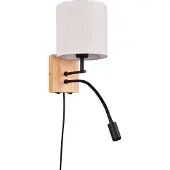 TRIO Ländliche Wandlampe Nilam runde Kapuze