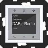 Hager WAN6011WG Radio Touch UP DAB+, A.x/C.x, lichtweiß glänzend