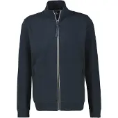 Lerros Sweatjacke "Sweatjacke aus weichem Baumwollmischgewebe", Herren, Gr. 5XL, schwarz (classic navy), 90% Baumwolle, 10% Polyester, Sweatjacken Sweatjacke