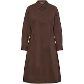 Culture Midikleid "Damen Kleid CUdaiva", Damen, Gr. M, N-Gr, braun (coffee bean), Obermaterial: 65% Baumwolle CO. 33% Polyester PES. 2% Elasthan EL., Kleider Midikleid