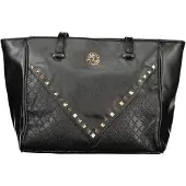 Laura Biagiotti Elegante Schwarze Damentasche mit Kontrastdetails und Innenfächern