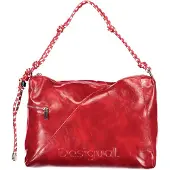 Desigual große Tasche rot Logo-Charm Schulterriemen