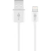 Goobay Lightning USB Lade- und Synchronisationskabel, MFi Kabel für Apple iPhone/iPad Weiß