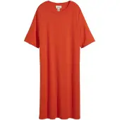 Bonprix Shirtkleid lässige Passform, A-Linie, Kurzarm-Design, aus Viskose, ohne Kragen