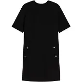 Bonprix Midikleid loose fit, Kurzarm-Design, aus Polyester und Elasthan, Midilänge