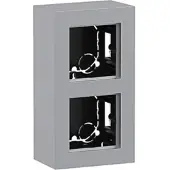 Hager WAD8210TA Gehäuse 2fach, hohe Ausführung, AP, A.8, titan metallisch, lackiert