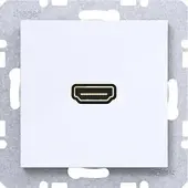 Hager HDMI-Steckdose Lichtweiß (glänzend) WAF4380WG 1 St.