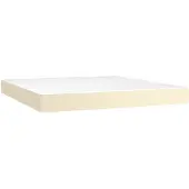 vidaXL Taschenfederkernmatratze Mittel Creme 180x200x20 cm Kunstleder