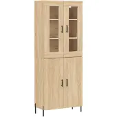 vidaXL Highboard Sonoma-Eiche 69,5x34x180 cm Holzwerkstoff