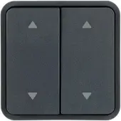 Hager WNT974 Wippe 2fach für Taster BA AP, Bedruckung 2 Pfeile oben/unten, W.1 IP55, grau