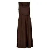 Zero Midikleid "Midikleid mit Schnalle", Damen, Gr. 36, EURO, braun (chocolate plum), Obermaterial: 5% Elasthan EL. 95% Polyester PES., Kleider Midikleid