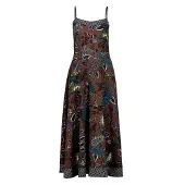Zero Maxikleid "Maxikleid ohne Arm", Damen, Gr. 44, EURO, braun (braun, petrol), Obermaterial: 60% Viskose CV. 40% Baumwolle CO., Kleider Maxikleid