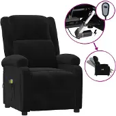 vidaXL Massagesessel Elektrisch Schwarz Samt