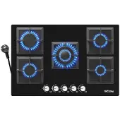 IsEasy Mgbg-775s2 77 Cm Gasglasplatte 5 Brennern