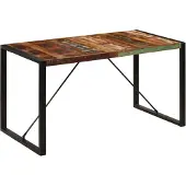 vidaXL Esstisch 140x70x75 cm Altholz Massiv
