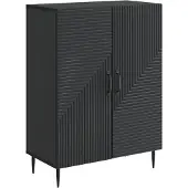 vidaXL Sideboard Schwarz 66 x 34,5 x 89,5 cm Holzwerkstoff