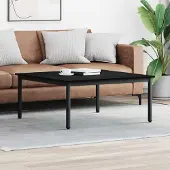 vidaXL Couchtisch Schwarz Eichen-Optik 100 x 100 x 45 cm Holzwerkstoff