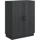 vidaXL Sideboard Schwarz 66 x 34,5 x 87 cm Holzwerkstoff
