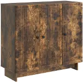 vidaXL Sideboard Räuchereiche 89 x 34,5 x 80 cm Holzwerkstoff