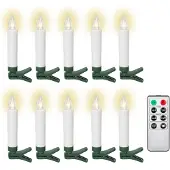 Goobay 10 kabellose LED-Weihnachtsbaumkerzen
