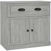 vidaXL Sideboards 2 Stk. Grau Sonoma Holzwerkstoff