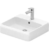 Duravit Aufsatzwaschtisch Qatego 50x47cm, we. hgl, m Hahnl., ÜL, Hahnloch