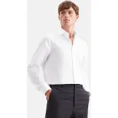 Seidensticker Businesshemd "Schwarze Rose", Herren, Gr. M (39), normale Ärmellängen, weiß, 100% Baumwolle, unifarben, regular fit, 2-Knopf-Manschette, Hemden Businesshemd, Regular 1/1 Kentkragen Uni