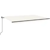 vidaXL Markise Manuell Einziehbar 500x300 cm Creme