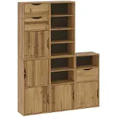 vidaXL Beistellschränke 5 Stk. ODDA 40x24x79 cm Massivholz Kiefer