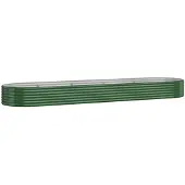 vidaXL Hochbeet Verzinkter Stahl 396x100x36 cm Grün