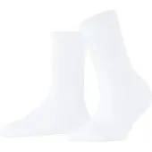 Falke Cotton Rib Damen Socken, 39-42, Weiß, Rippe,Uni, Baumwolle